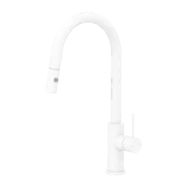 [NR221908MW] MECCA MATTE WHITE PULL OUT SINK MIXER WITH VEGIE SPRAY FUNCTION