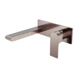 [NR321510ABZ] BIANCA BRUSHED BRONZE WALL BASIN/BATH MIXER 187MM