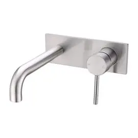 [NR250810bBN] DOLCE WALL BASIN/BATH MIXER BRUSHED NICKEL 