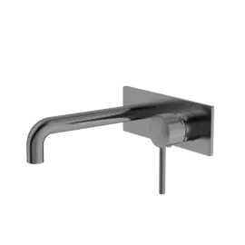 [NR250810bGM] DOLCE WALL BASIN/BATH MIXER GUN METAL 