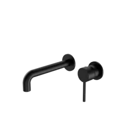 [NR250810cMB] DOLCE WALL BASIN/BATH MIXER SEPARATE BACK PLATE MATTE BLACK 