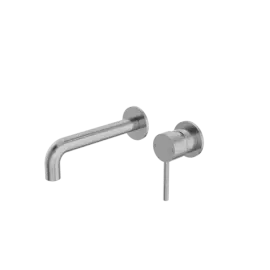 [NR250810cGM] DOLCE WALL BASIN/BATH MIXER SEPARATE BACK PLATE GUN METAL 