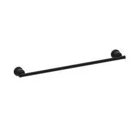 [NR6924MB] YORK MATTE BLACK SINGLE TOWEL RAIL 600MM
