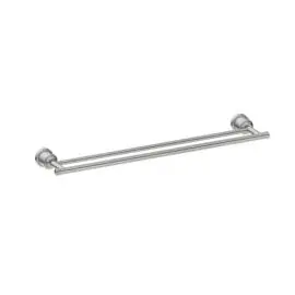 [NR6924dCH] YORK CHROME DOUBLE TOWEL RAIL 600MM