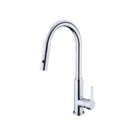 [NR231708CH] PEARL CHROME PULL OUT SINK MIXER WITH VEGIE SPRAY FUNCTION