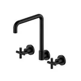 [NR201607MB] X PLUS WALL KITCHEN SET SWIVEL SPOUT MATTE BLACK 