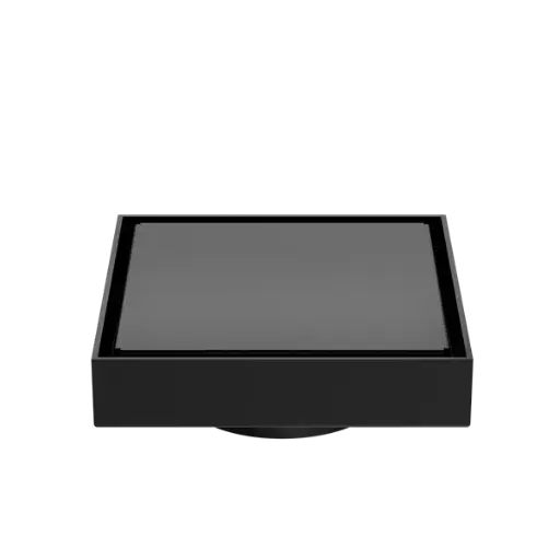 [NRFW009MB] 100mm Square Tile Insert Floor Waste 80mm Outlet Matte Black