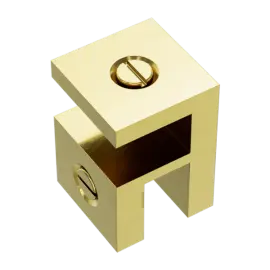 [NRSH201BG] OVER-PANEL BRUSHED GOLD GLASS TO GLASS FITTING 10MM