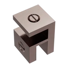 [NRSH201BZ] OVER-PANEL BRUSHED BRONZE GLASS TO GLASS FITTING 10MM