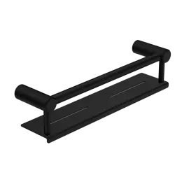 [NRCR2512CMB] MECCA CARE MATTE BLACK 25MM GRAB RAIL WITH SHELF 300MM