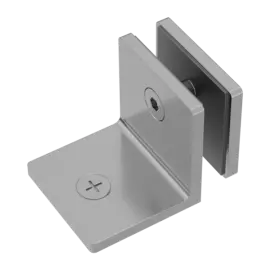 [NRSH204GM] 90 DEGREE GUN METAL GLASS TO WALL BRACKET 10MM GLASS GUN METAL