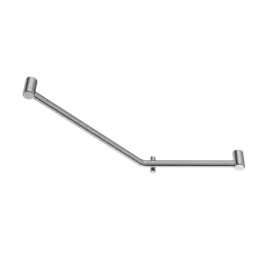[NRCR3245DCH] MECCA CARE CHROME 32MM AMBULANT 45 DEGREE BENT TUBE GRAB RAIL 450X650MM