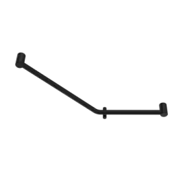 [NRCR3245DMB] MECCA CARE MATTE BLACK 32MM AMBULANT 45 DEGREE BENT TUBE GRAB RAIL 450X650MM