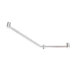 [NRCR3245DBN] MECCA CARE BRUSHED NICKEL 32MM AMBULANT 45 DEGREE BENT TUBE GRAB RAIL 450X650MM