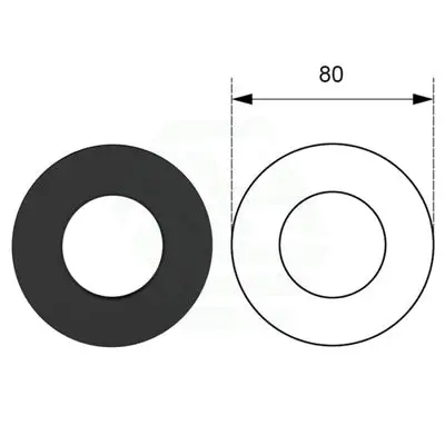 [OX004.CP] Round Black Cover Plate 80mm