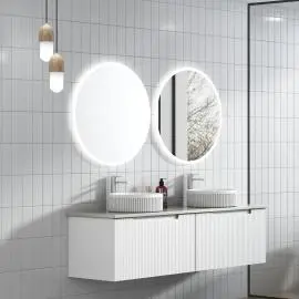 [CAWH432-1500D-CT28] Perla Mark II Wall Hung 1500mm - Crystal Ceramic Top, Stone Top Not Apply, Double