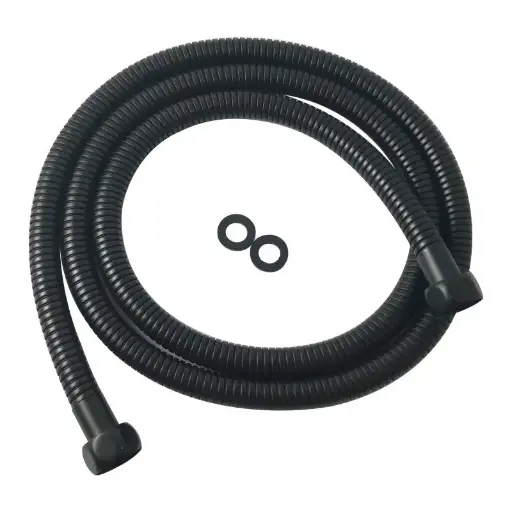 [OX1500-2125.SH] 1500mm Black Stainless Steel Water Inlet/Outlet Shower Hose