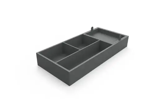 [JEWLYCASE#320GY] Small Leatherette Drawer Organiser 