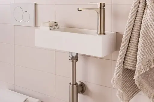 [TOPSEON45WG] Eon Wall Basin Gloss White 1TH 