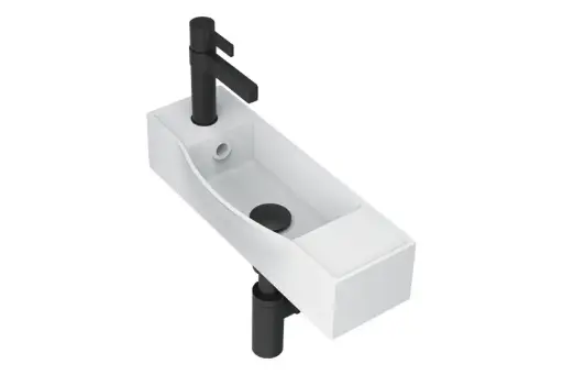 [TOPSHAL45WMLTH] Halo Wall Basin Matte White LH 1TH 