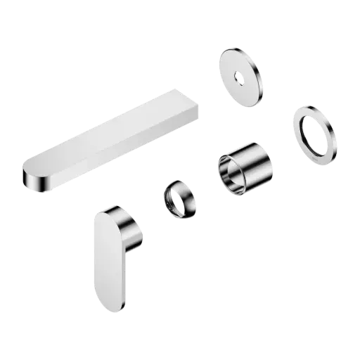 [NR301310ctCH] Ecco Wall Basin/Bath Mixer Separate Back Plate 60mm Trim Kits Only Chrome
