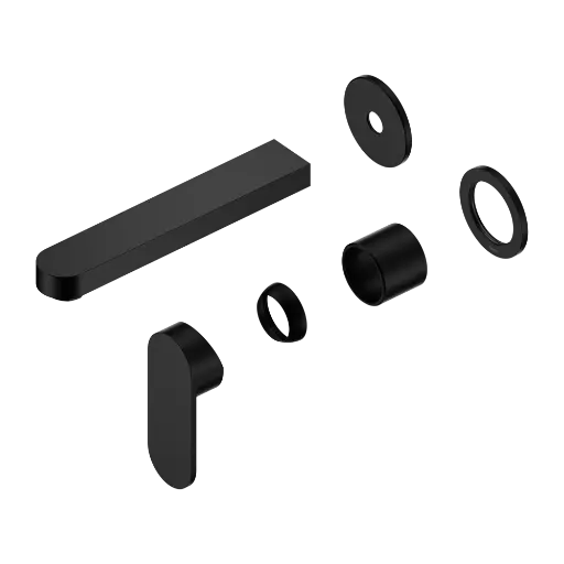 [NR301310ctMB] Ecco Wall Basin/Bath Mixer Separate Back Plate 60mm Trim Kits Only Matte Black