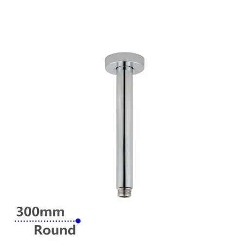 [CH0125.SA] Round Chrome Ceiling Shower Arm 300mm