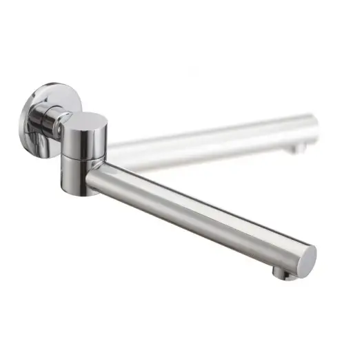 [CH0004.BS] Round Chrome Bathtub/Basin Swivel Wall Spout