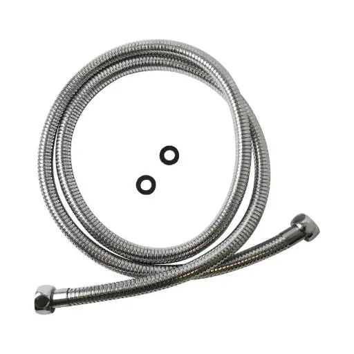 [CH1500-2125.SH] 1500mm Chrome Stainless Steel Water Inlet/Outlet Shower Hose
