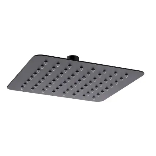 [OX0100.SH] Super-Slim Square Black Rainfall Shower Head 200mm