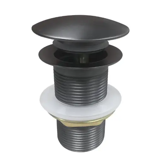 [GM003.PUW] 32/40mm Solid Brass Basin Mushroom Pop Up Waste – Gunmetal – No Overflow