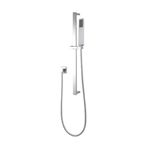 [BU2137.SH.N+BU-S5.HHS] Square Brushed Nickel Handheld Shower Head with Wall Connector